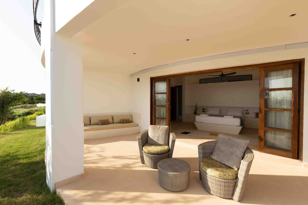 Bedroom terrace overlooking the garden